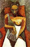 sittande kvinna med solfljader pablo picasso